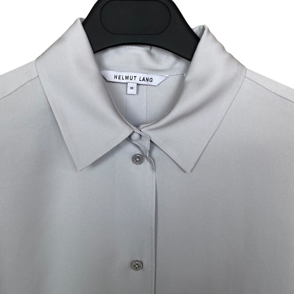 Helmut Lang NWT Silk Crepe Button Front Blouse - Picture 2 of 12